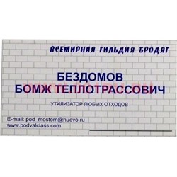 Прикол визитка в ассортименте - фото 100568