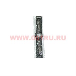 Часы с камнями (M-142) чёрный цена за упаковку из 12шт - фото 100974