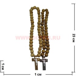 Чётки христианские деревянные (H-34) цена за упаковку из 12шт - фото 101143