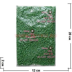 Бисер №12 (1,9 мм) светло-зеленый №47 матовый 450 грамм - фото 101698