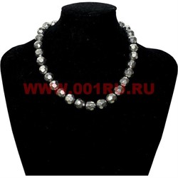 Бусы (металл, циркон) 14 мм имитация пирита - фото 102543