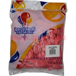 Шар круглый пастель розовый светлый Light Pink 5 дюймов 100 шт (Веселый Праздник) - фото 102553