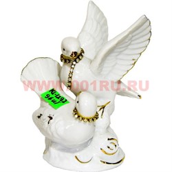 Голуби фарфоровые (KL-1292) парочка 11 см высота 96 шт/кор - фото 103111
