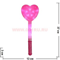 Светяшка игрушка "сердечко" цвет ассортимент 37 см, 300 шт/кор, 100 шт/блок - фото 103351