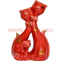 Кошачья семья (KL-1239) два цвета 15 см высота 96 шт/кор - фото 103678