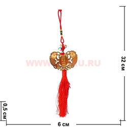 Подвеска Фэншуй деревянная "рыбы с иероглифами", цена за 10 шт - фото 104117