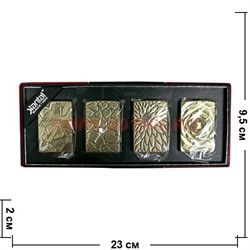 Зажигалка бензиновая "Узоры" цена за 4 шт - фото 104299