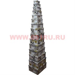 Подарочные коробки 15 штук, рисунки в ассортименте - фото 104815