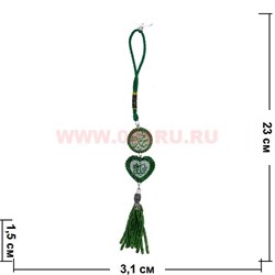 Подвеска мусульманская зеленая 12 шт/упаковка - фото 104916