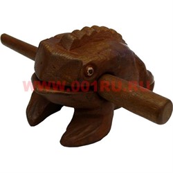 Жабка квакающая индонезийская из дерева 3 размер - фото 104946