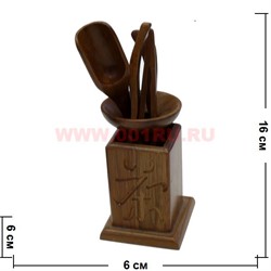 Набор для чайной церемонии из дерева - фото 104985