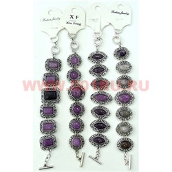 Браслет "Fashion Jewerly" под аметист 20-23 см в ассортименте - фото 105092