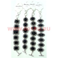 Браслет "Fashion Jewerly" под черный агат 20-23 см в ассортименте - фото 105285