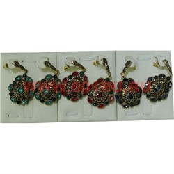 Серьги "Микс камней" в ассортименте цена за пару - фото 105489