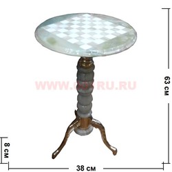 Шахматный столик 63х38 см на металлических ножках - фото 105923