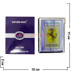 Портсигар с зажигалкой на 20 сигарет с 2-Д картинкой - фото 106343
