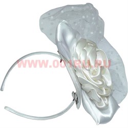 Сетка для волос с бантом и обручем или зажимами 12 шт/упаковка - фото 106907