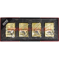 Зажигалка бензиновая Jantai «пистолеты» 4 шт\бл - фото 107357