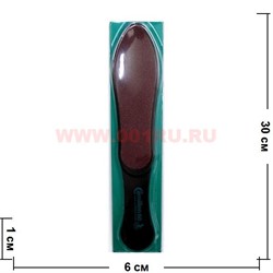 Терка для педикюра Camillen с деревянной ручкой темная - фото 108019