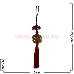 Амулет подвеска (HN-885) "узел удачи+цветок из монет" - фото 108199