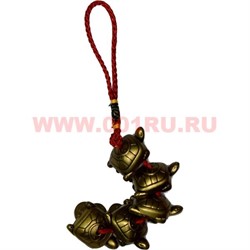 Амулет подвеска «5 черепах» под бронзу - фото 108279