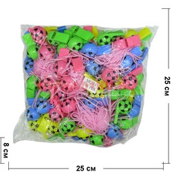 Свисток детский футбольный (MC-31) цена за 100 шт - фото 109792