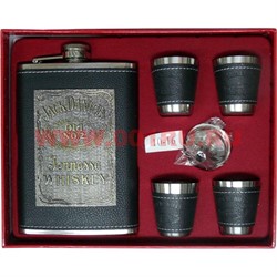 Набор с Флягой 9 унций Jack Daniels + 4 стаканчика (D-1706) - фото 110044