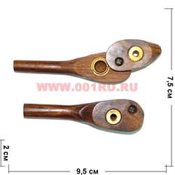 Трубка курительная деревянная 9-10 см - фото 110256