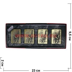 Зажигалка бензиновая Jantai «АК-47» 4 шт\бл - фото 110900