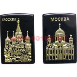 Зажигалка газовая Москва боковая турбо черная - фото 111138