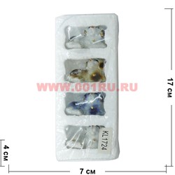 Собачки фарфоровые (KL-1724) набор из 4 шт символ 2018 года - фото 111569