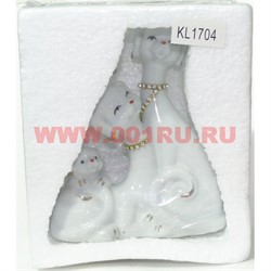 Собачки фарфоровые семья (KL-1704) символ года 14 см 3 цвета - фото 111578