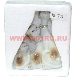 Собачки фарфоровые семья (KL-1704) символ года 14 см 3 цвета - фото 111579