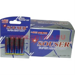 Батарейки Souser AA пальчиковые солевые цена за 48 шт - фото 111701