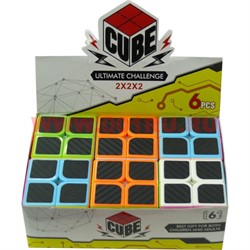 Кубик головоломка Cube 2x2x2 с текстурированной поверхностью 53 мм 6 шт/уп - фото 111928