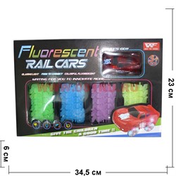 Машинка с дорогой Fluorescent Rail Cars - фото 112237