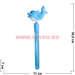 Мыльные пузыри «Дельфин со звуком» на пружинке 24 шт/уп - фото 112559