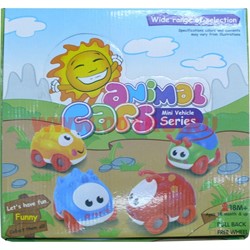 Машинки мини в виде животных Animal Cars 12 шт/уп - фото 112933