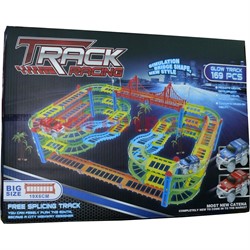 Игрушка Track Racing двухярусная с мостом 169 деталей - фото 113417
