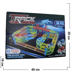 Игрушка Track Racing двухярусная с мостом 169 деталей - фото 113418