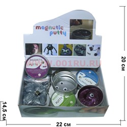 Лизун магнитный Magnetic Putty 12 шт/уп цвета в ассортименте - фото 113773