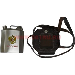 Фляга «канистра» Россия 18 унций в чехле с ремешком - фото 114134