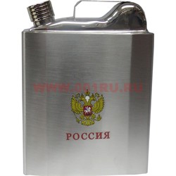 Фляга «канистра» Россия 55 унций в чехле с ремешком - фото 114142