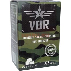 Кокосовый уголь VBR для кальяна 72 кубика 25 мм - фото 114299