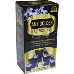 Уголь для кальяна Amy Golden 1 кг 22 мм кубик - фото 114756