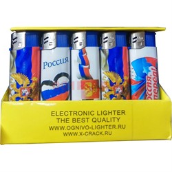 Зажигалка газовая Ognivo-Lighter «триколор Россия» 50 шт/бл - фото 115309