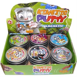Жвачка для рук 12 шт/уп магнитная Kinetic Putty большая - фото 115420