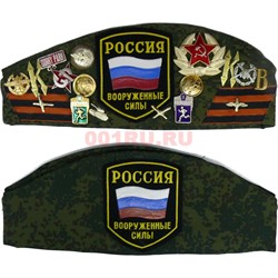 Пилотка цвета Хаки с орденами и медалями - фото 117355