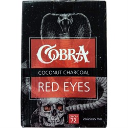 Кокосовый уголь Cobra Red Eyes 72 кубика 25 мм - фото 117457