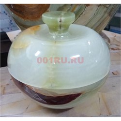 Сахарница из оникса Яблоко большая 5 дюймов - фото 117891